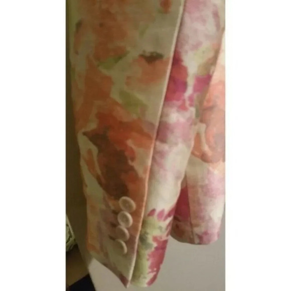 RENA LANGE Floral Print Button Jacket Designer - Picture 8 of 11